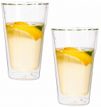 Topeltklaasiga klaaside komplekt Manhattan THK-072468, l&auml;bipaistev, 0.450 l