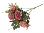 Kunstlilledest kimp, roos, roosa, 35 cm