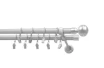 Kardinapuu komplekt Karpol Eliza Knob, 150 cm, &Oslash; 16 mm, matt kroom v.