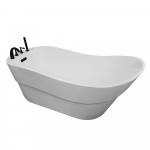 Vann, teisaldatav AMO-1036D-CH, 170 cm x 80 cm x 72 cm, as&uuml;mmeetriline, valge