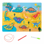 Magnetiline pusle, dinosaurus Lean Toys, 1 cm, mitmev&auml;rviline, 10 tk