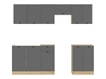 K&ouml;&ouml;gikomplekt Junona Line, tamm v./grafiit v., 2.3 m