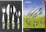 S&ouml;&ouml;giriistade komplekt lastele Zwilling Jungle, 3 aastat, roostevaba teras, h&otilde;be v./roheline v.