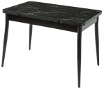 S&ouml;&ouml;gilaud pikendatav Kalune Design Kent 952, must v./marmor v., 110 - 170 cm x 70 cm x 75 cm