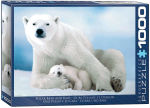 Pusle Eurographics Polar Bear And Baby 6000-1198, 67.6 cm x 48.9 cm, 1000 tk, sinine v./valge v./hall v.