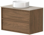Vannitoakapp valamuga Raguvos Baldai Villa HPL, copper oak v., 45.5 cm x 79 cm x 50 cm