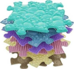 Sensoorne massaaži matt ASKATO Soft, 30 cm x 30 cm, 6 tk, mitmev&auml;rviline