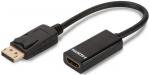 Adapter Assmann Adapter Cable Displayport / HDMI Display port male, HDMI 19 pin male, 0.15 m, must v.