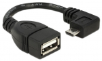 Juhe Delock USB 2.0 A female, Micro USB B male, 0.11 m, must