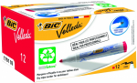 Valge tahvli marker Bic Velleda 701030, 1 - 5 mm, punane v., 12 tk