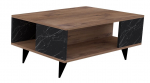 Kohvilaud Kalune Design Yuka, pruun v./must v., 90 cm x 60 cm x 39.5 cm