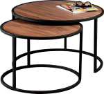 Kohvilaud Kalune Design Tambur, pruun v./must v., 66 - 80 cm