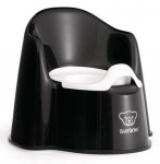 Laste WC pott BabyBjorn Potty Chair, pol&uuml;prop&uuml;leen (pp)/termoplastkumm (tpe), valge/must, 31.5 cm x 36 cm x 35 cm