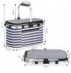 K&uuml;lmakott Springos CS0025, sinine v./valge v., 25 x 40 cm, 28 l