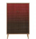 Kapp Kalune Design Multibox 221, pruun v./punane v., 36 cm x 80 cm x 127 cm