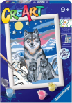 Maalimine numbrite j&auml;rgi Ravensburger CreArt Wolf, mitmev&auml;rviline