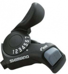 K&auml;iguvahetuse nupp Shimano Tourney SL-TX30, plastik/kumm, must v.