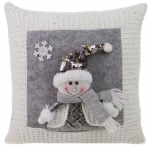 J&otilde;ulu dekoratiivne padjakate PSWA-117, valge v./h&otilde;be v., 40 cm x 40 cm