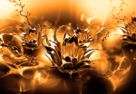 Fototapeet Artgeist Oily Flower (Orange), 70 cm x 70 cm