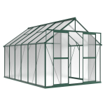 Kasvuhoone, pol&uuml;karbonaat, 3.7 x 2.44 m, 4 mm, roheline v.