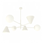 Valgusti rippuv Emibig Hermes 6 White 1348/6, E14, 6 x 10 W, valge v.