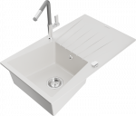 K&ouml;&ouml;givalamu koos kraaniga Mexen Cesar Flora, graniit, 77.5 cm x 47 cm x 20 cm, valge/hall