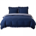 Voodipesukomplekt PGZ-01, hall/tumesinine, 140 x 200 cm