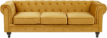 Diivan Beliani Chesterfield, kollane v., 201 x 70 cm x 70 cm