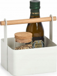 Maitseainete riiul Zeller Caddy, valge v., 13 cmx14 cm