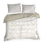 Voodipesukomplekt PTE-167, valge v./beež v., 70 x 80 cm, 140 x 200 cm