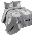 Laste voodipesukomplekt Mijolnir, pruun v./valge v./roosa v., 200 x 220 cm