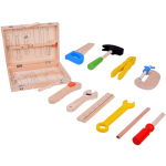 Laste t&ouml;&ouml;riistakomplekt, t&ouml;&ouml;riistakast t&ouml;&ouml;riistadega ZA5382, pruun v./mitmev&auml;rviline