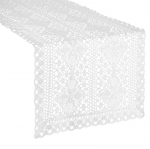 Piklik laudlina ristk&uuml;likukujuline Mary, valge, 40 x 180 cm