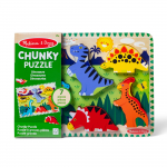 Puidust pusle, dinosaurus Melissa & Doug Chunky, mitmev&auml;rviline, 7 tk