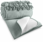 Voodikate Roses NPA-04, m&uuml;nt (mint) v., 240 cm x 220 cm