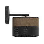 Valgusti seinale Emibig Karbon K1, E27, 1 x 15 W, pruun v./must v.