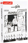 Marker Uni-Ball Pin Manga, &uuml;hepoolsed, must v., 9 tk