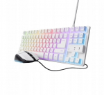 Juhtmega klaviatuuri ja hiire komplekt Trust GXT 798W 2-in-1, EN, valge v.