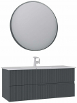 Vannitoa m&ouml;&ouml;bli komplekt Kalune Design Moonlight, matt antratsiit v., 51 cm x 121 cm x 51 cm