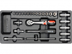 T&ouml;&ouml;riistakomplekt, pistikv&otilde;tme komplekt Yato YT-5541, 385 mm, 25 tk