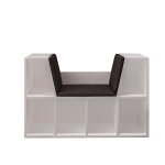 Raamaturiiul Kalune Design Livora, valge v., 63 cm x 30 cm x 103 cm