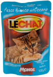 Kassi m&auml;rgtoit Monge LeChat Pouches Chunkies, kalaliha, 0.1 kg