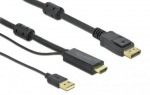 Juhe Delock DisplayPort Displayport, HDMI / USB-A, 2 m, must v.