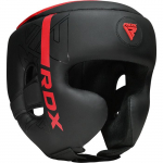 Poksikiiver RDX Head Guard F6 HGR-F6MR-L, must v./punane v., L