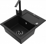 K&ouml;&ouml;givalamu Mexen Enzo 6506571005-77+670300-70+66911-70, graniit, 57 cm x 46 cm x 17.4 cm, must