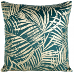 Dekoratiivpadjap&uuml;&uuml;r JQO-03, kuldne/tume t&uuml;rkiissinine, 45 cm x 45 cm