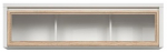 Vitriinkapp Kaspian, tamm v./valge v., 143.5 cm x 30.5 cm x 40 cm