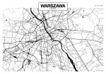 Fototapeet Artgeist Warsaw Map, 70 cm x 100 cm
