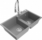 K&ouml;&ouml;givalamu koos kraaniga Mexen Tomas, graniit, 80 cm x 50 cm x 19 cm, hall/kroom