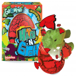 M&auml;ngukujuke, dinosaurus Deluxebase Hatch N Grow Triceratops, 11 cm, punane v./roheline v.